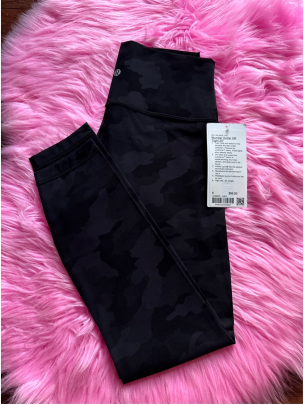 Size 8 wunder train HR 25” heritage 360 black camo NWT